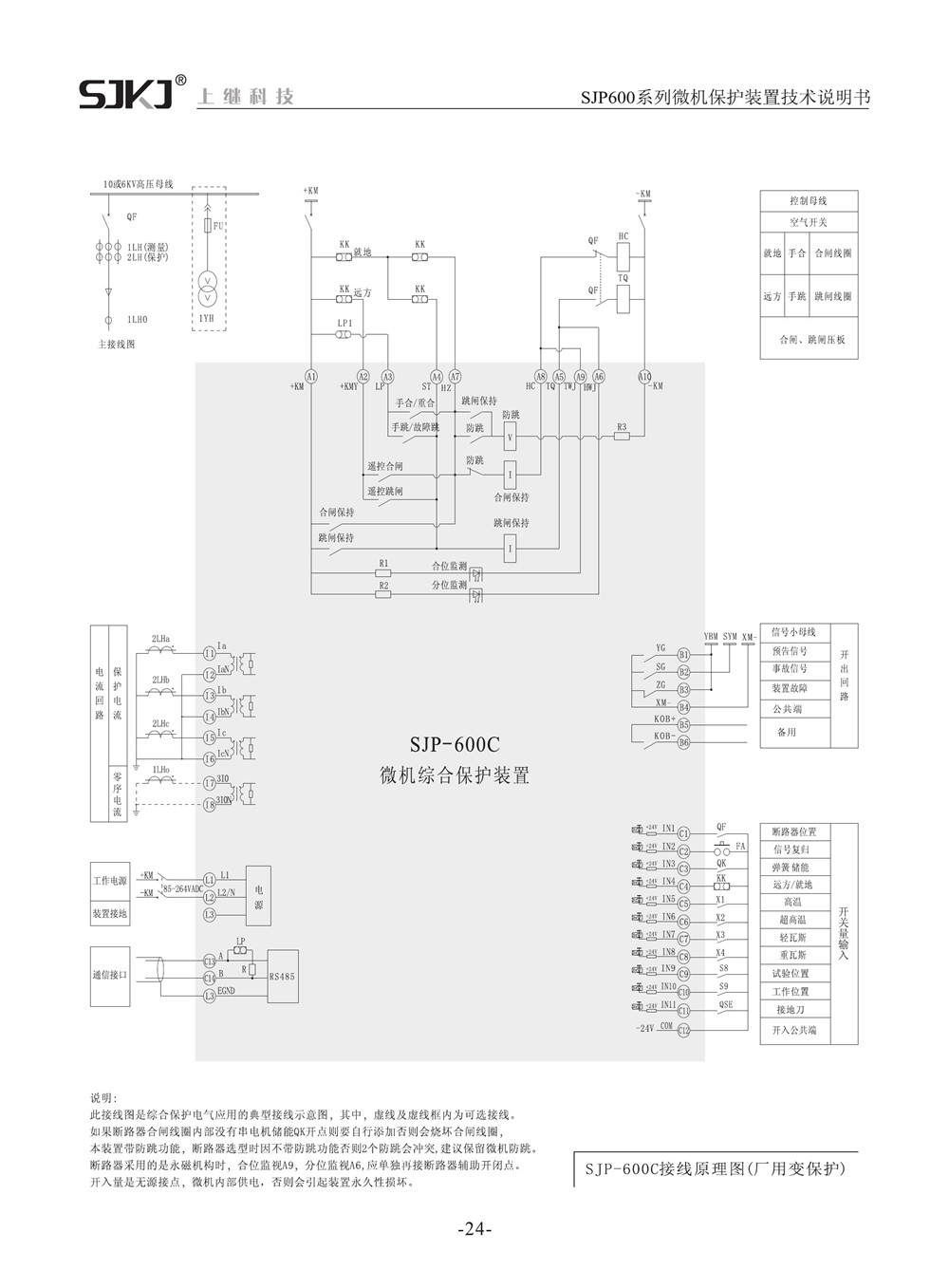 SJP-600C微機(jī)綜合保護(hù)裝置產(chǎn)品參數(shù)圖片三